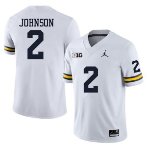 Michigan Wolverines #2 Will Johnson Men White College Football Jersey 800504-628